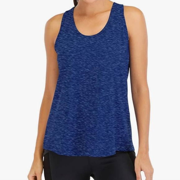 ICTIVE Blue Racerback Loose Fit Active Tank Top M Moisture-Wicking Gym Yoga - Picture 2 of 8